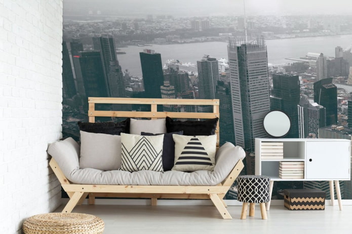 Wallpaper for walls with cities: views, design ideas, murals, 3d, color, combination