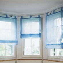 Κοχύλια για παράθυρο κόλπου: τύποι, επιλογές θέσεων πρόσδεσης, υλικά, επιλογή ανάλογα με τη φόρμα-2