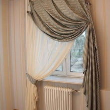 Types de rideaux pour fenêtres: classification avec description, options de type, matériau de rideau et rideau-3