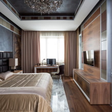 Gipskartonio lubos miegamajam: nuotrauka, dizainas, formų formos ir dizainas-0