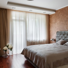 Stropovi od gips kartona za spavaću sobu: fotografija, dizajn, vrste oblika i dizajna-1