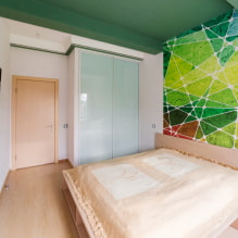 Sostres de paret sec del dormitori: foto, disseny, tipus de formes i dissenys-6