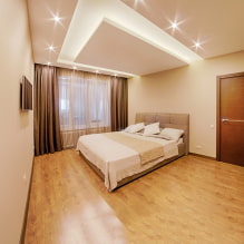 เพดาน Drywall สำหรับห้องนอน: ภาพถ่าย, การออกแบบ, ประเภทของรูปทรงและการออกแบบ -8