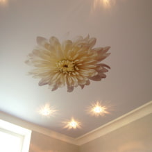 Satin stretch ceilings: pros and cons, types, colors, design, lighting, photo in the interior-3