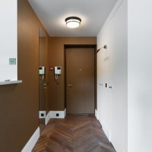 Căng trần trong hành lang và hành lang: các loại cấu trúc, kết cấu, hình dạng, ánh sáng, màu sắc, thiết kế-6
