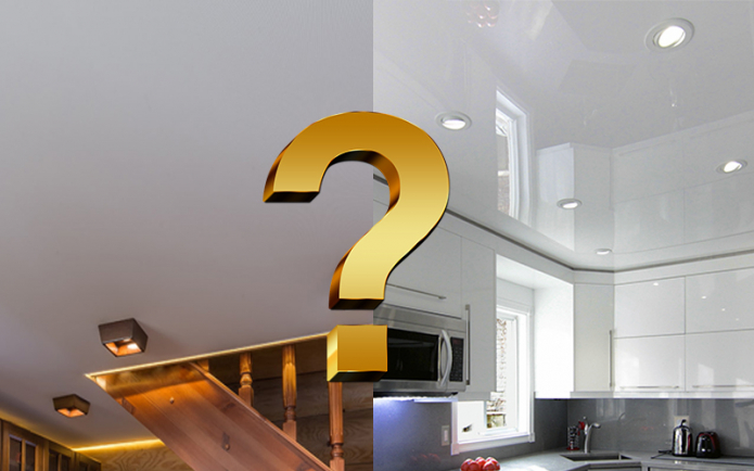 Ποιο τέντωμα οροφής είναι καλύτερο - ύφασμα ή ταινία PVC;