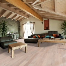 Wooden ceiling: views, design, color, lighting, examples in the loft styles, minimalism, classic, provence-1