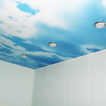 Blå himling i interiøret: bilder, utsikt, design, belysning, en kombinasjon med andre farger, vegger, gardiner-3