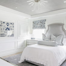 Graue Decke im Innenraum: Design, Typen (matt, glänzend, satiniert), Beleuchtung, Kombination mit Wänden-3