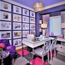 Lilac ceiling: types (stretch, drywall, etc.), combinations, design, lighting-2