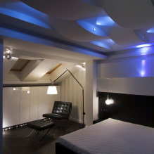 Illuminated ceiling: views on the design, light sources, color, examples in the interior-0