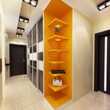 Οροφή στο διάδρομο: τύποι, χρώμα, σχεδιασμός, σγουρές δομές στο διάδρομο, φωτισμός-3