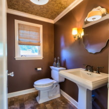 Plafond dans les toilettes: types de matériaux, construction, texture, couleur, design, éclairage-6