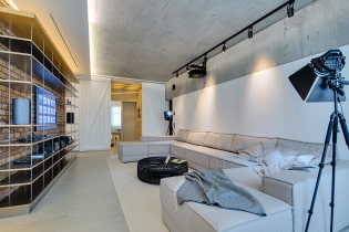 Plafond de style loft: types, couleur, options de décoration, éclairage, exemples à l'intérieur