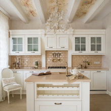 Types of ceiling decor: beams, fillets, stucco molding, stickers, moldings, painting, murals, photo printing, etc.-5