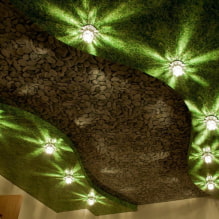 Texturovaný strečový strop: imitace dřeva, sádry, brokátu, zrcadla, betonu, kůže, hedvábí atd.-3