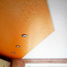 Napínaný strop s textúrou: imitácia dreva, sadry, brokátu, zrkadla, betónu, kože, hodvábu atď. -9