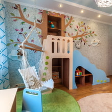 Décoration murale dans une chambre d'enfant: types de matériaux, couleur, décor, photo à l'intérieur-4