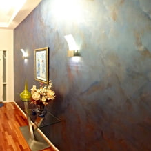 Enduit décoratif dans le couloir et le couloir: types, couleurs, idées de design moderne-3