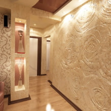 Enduit décoratif dans le couloir et le couloir: types, couleurs, idées de design moderne-6