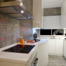 Dekoratyvinis tinkas virtuvėje: tipai, dizaino idėjos, spalvos, apdailos prijuostė-0