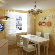 Gesso decorativo na cozinha: tipos, idéias de design, cores, avental-7