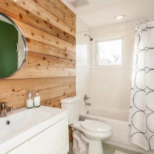 Vægdekoration i badeværelset: typer, designmuligheder, farver, eksempler på indretning-4