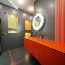 Kylpyhuoneen seinäkoriste: tyypit, suunnitteluvaihtoehdot, värit, esimerkit sisustus-7: stä