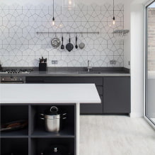 Murs dans la cuisine: options de décoration, choix de style, design, solutions personnalisées-5