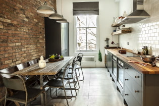 Paredes en la cocina: opciones de decoración, elección de estilo, diseño, soluciones personalizadas.