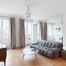 Zrkadlá v interiéri obývacej izby: výhľad, dizajn, možnosti tvaru, výber umiestnenia-3