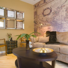 Miralls a l’interior de la sala d’estar: vistes, disseny, opcions de forma, elecció d’ubicació-7