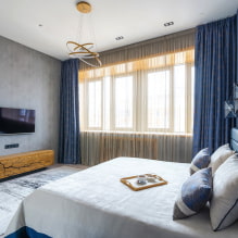 TV al dormitori: opcions d’ubicació, disseny, foto en diferents estils d’interior-7