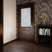 Drzwi wenge we wnętrzu mieszkania: zdjęcie, typy, design, połączenie z meblami, tapeta, laminat, listwa przypodłogowa-7