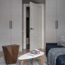 Dveře v obývacím pokoji (hala): typy, materiály, barva, design, výběr tvaru a velikosti-3