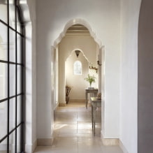 Båge i korridoren och korridoren: typer, plats, materialval, form, design-2