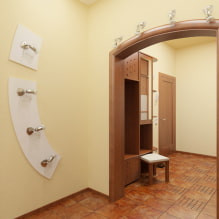 Båge i korridoren och korridoren: typer, plats, materialval, form, design-3