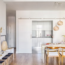 Kitchenette no apartamento: design, forma e localização, cor, opções de iluminação-1