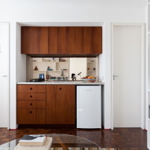 Virtuvėlė bute: dizainas, formos ir išdėstymas, spalva, apšvietimo galimybės-7