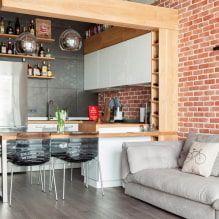 Virtuvėlė bute: dizainas, forma ir vieta, spalva, apšvietimo galimybės-8