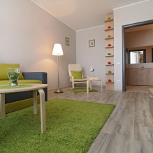Design av en ett-roms leilighet med en nisje: foto, layout, møbelordning-7