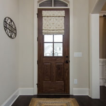 Cortinas en la puerta: vistas, hermosas ideas de diseño, color, foto en el interior-5