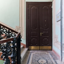 Улазна врата: фотографија, врсте материјала, боја, унутрашња декорација, дизајн-0