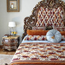 Kované postele: fotografie, typy, farba, dizajn, čelo postele s kovacími prvkami-7
