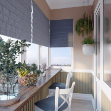 Барски шанк на балкону: могућности локације, дизајн, материјали за радне површине, декор-8