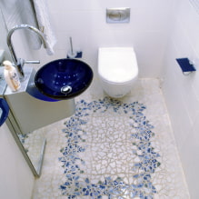 Mosaikk på badet: typer, materialer, farger, former, design, valg av finish-1