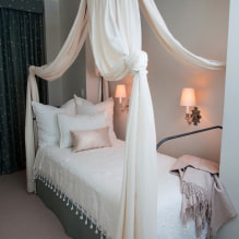 Ágytakaró a hálószobában: fénykép, anyagválasztás, szín, kialakítás, rajzok-6