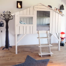 Łóżka dla dzieci: zdjęcia, typy, materiały, kształty, kolor, opcje projektowania, style-6
