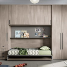 Bed in the wall: photos in the interior, views, design, examples of folding transformers-2