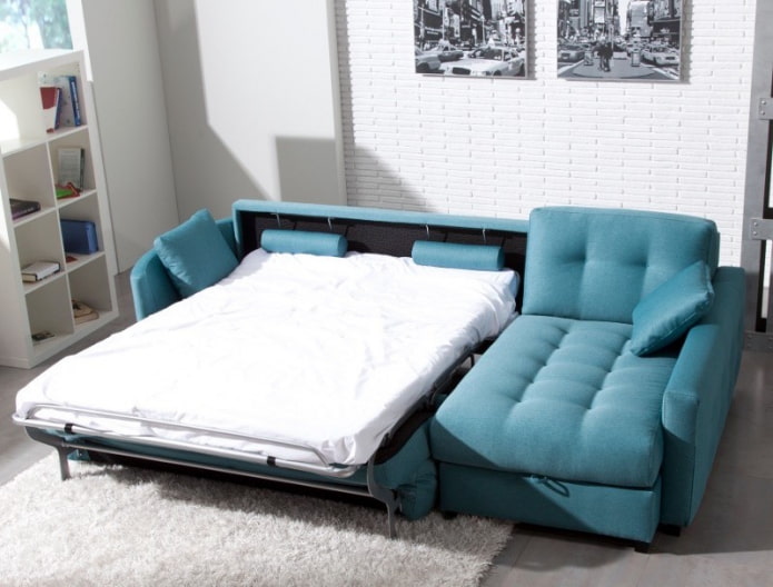Canapé-lit: photos, types de mécanismes, matériaux d'ameublement, design, couleurs, formes